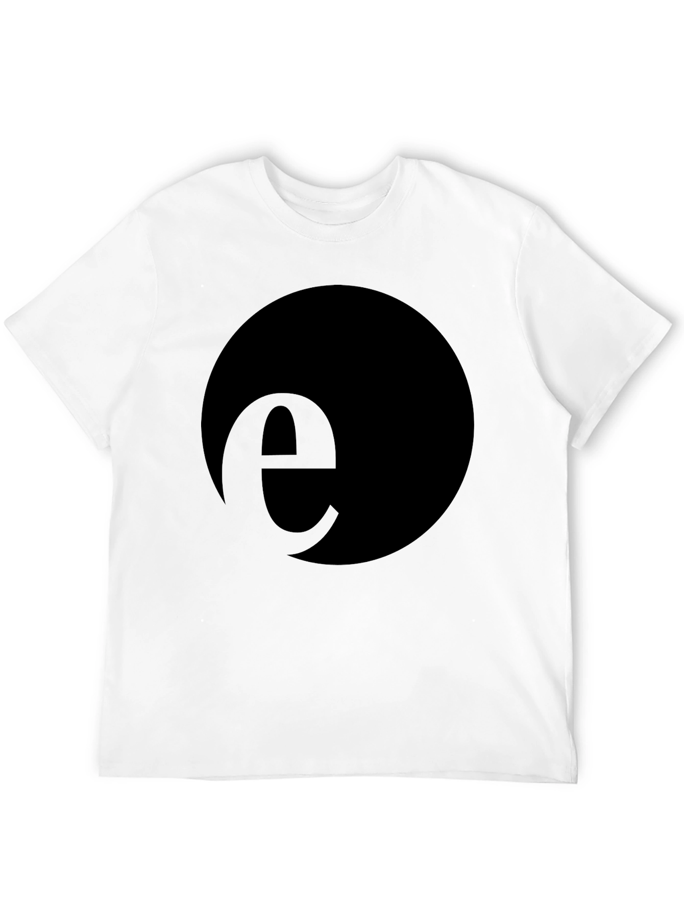 Modern Black T-Shirt with e Logo