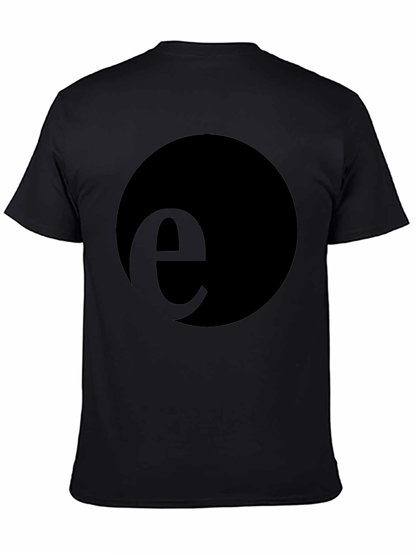 Modern Black T-Shirt with e Logo