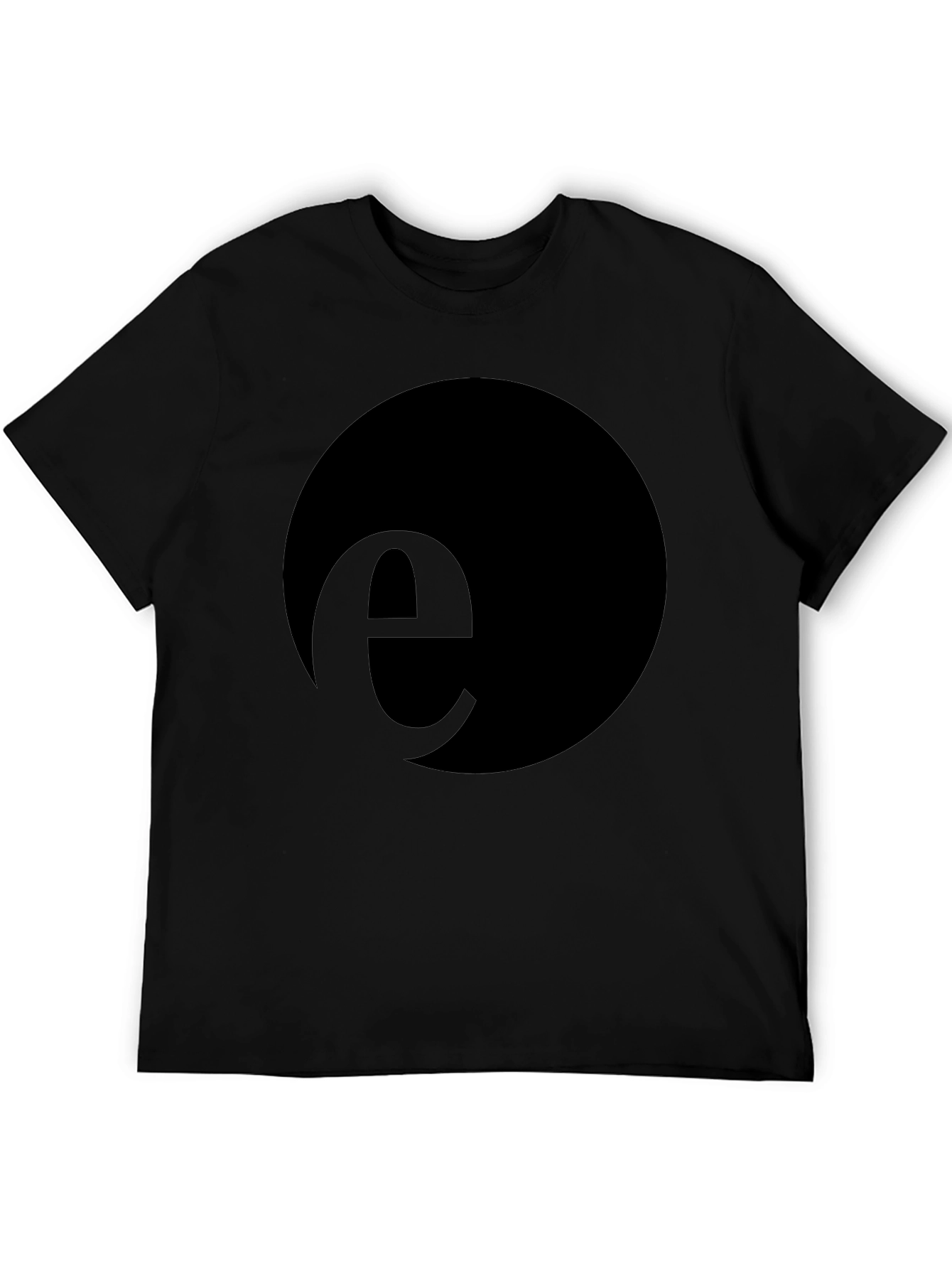 Modern Black T-Shirt with e Logo