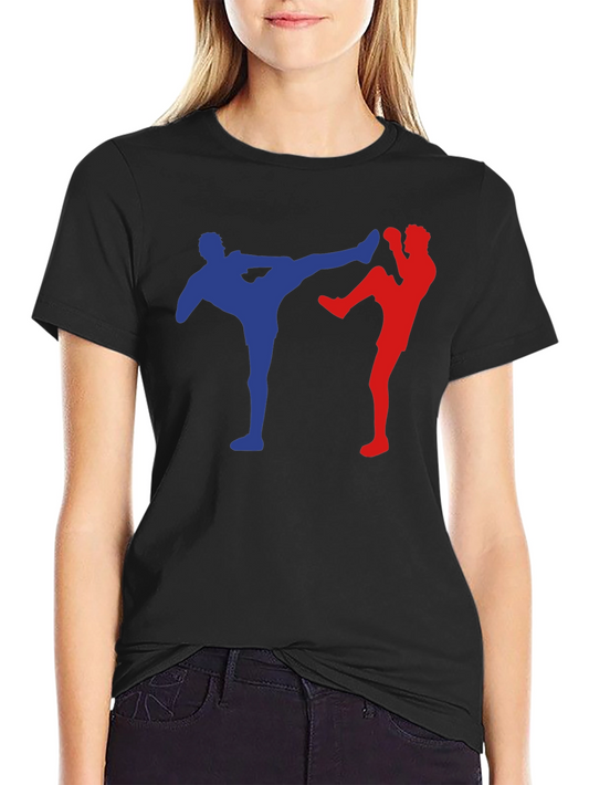 Kickboxing T-Shirt - Martial Arts Silhouette Tee