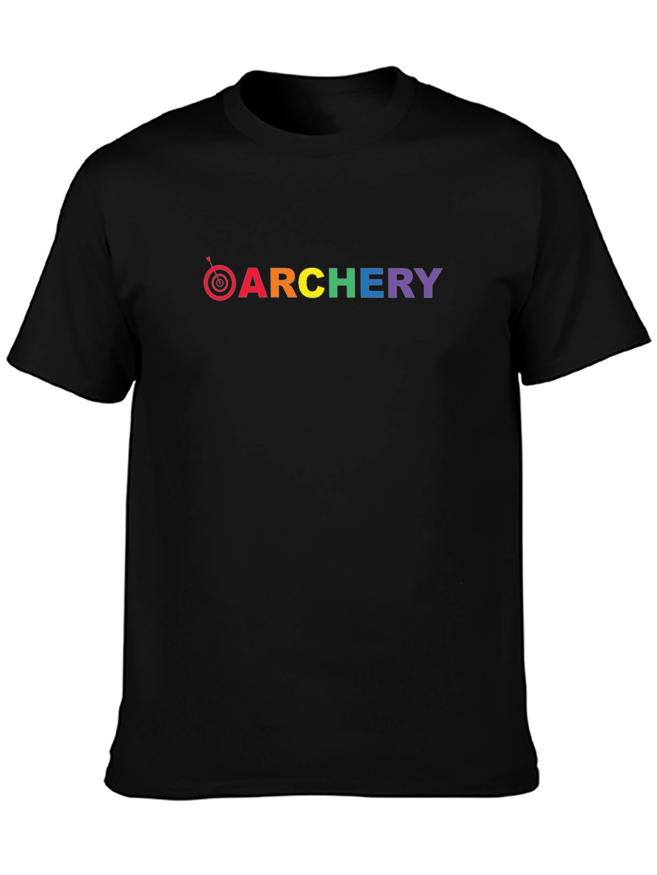 Rainbow Archery T-Shirt - Black Cotton Tee