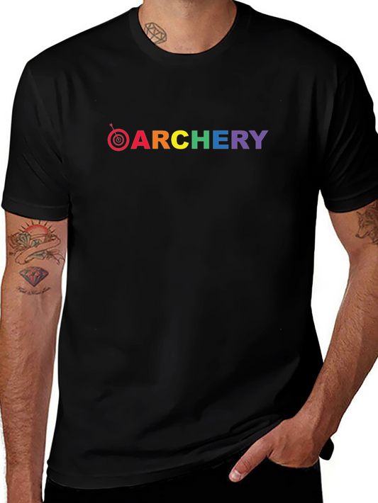 Rainbow Archery T-Shirt - Black Cotton Tee