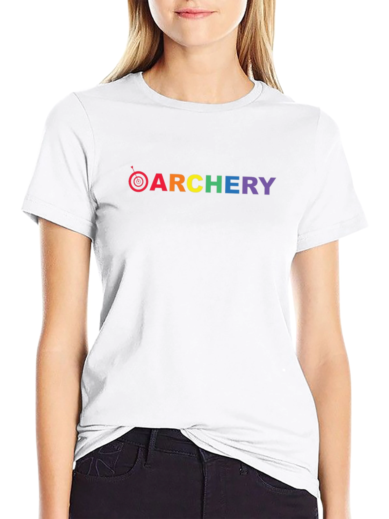 Rainbow Archery T-Shirt - Black Cotton Tee