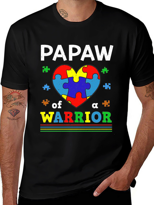 Autism Awareness Pawpaw Warrior T-Shirt
