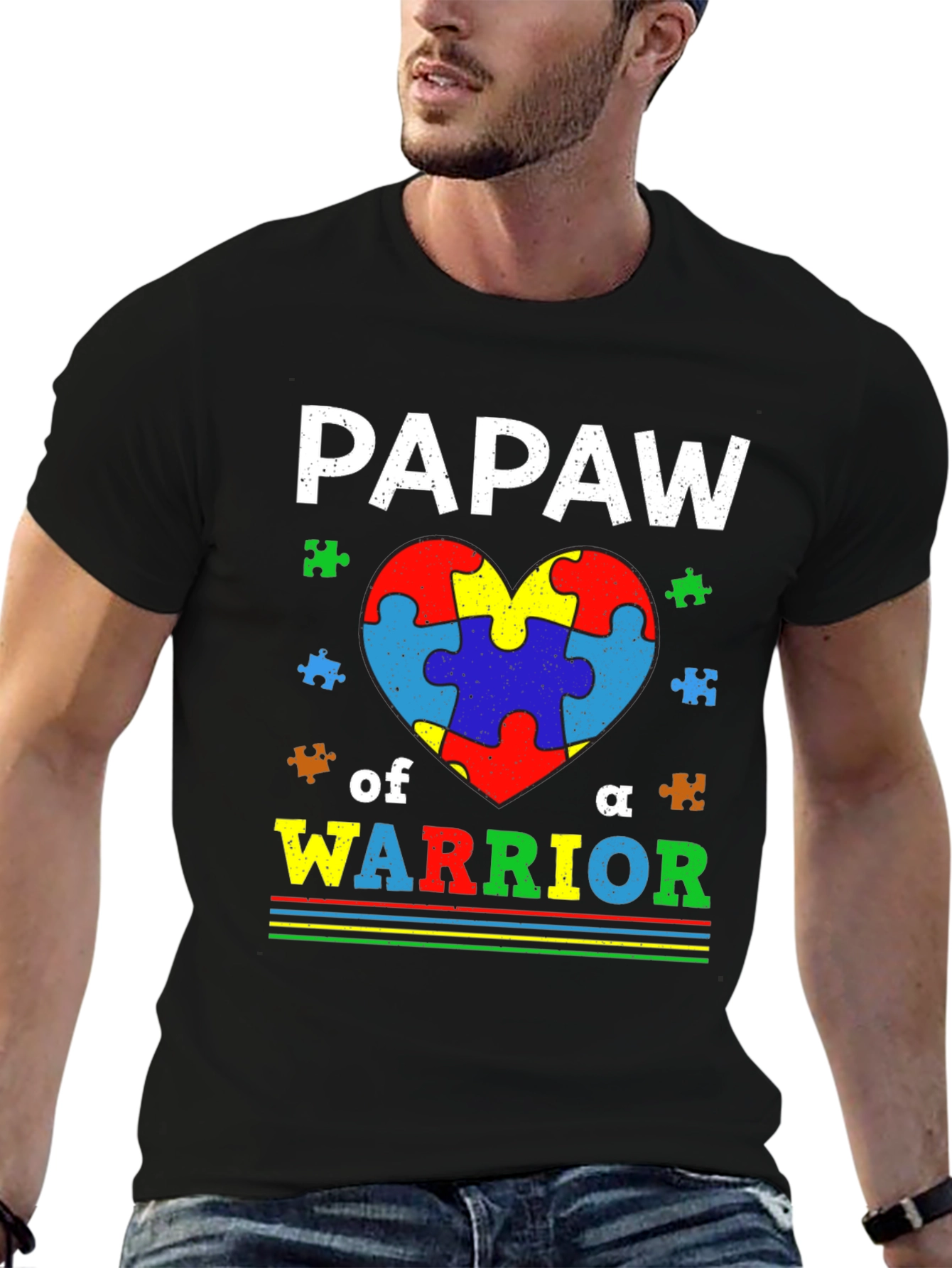 Autism Awareness Pawpaw Warrior T-Shirt
