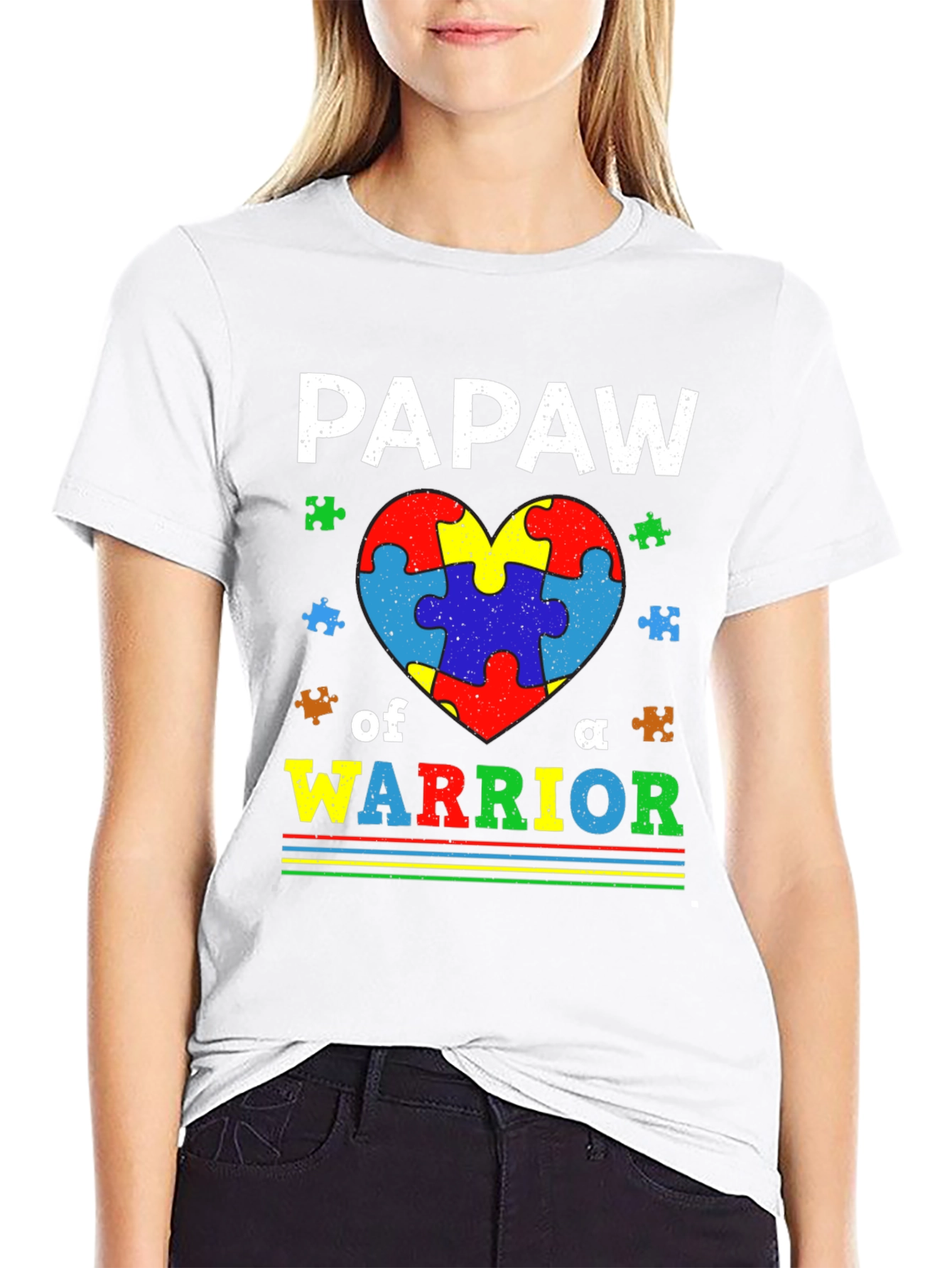 Autism Awareness Pawpaw Warrior T-Shirt