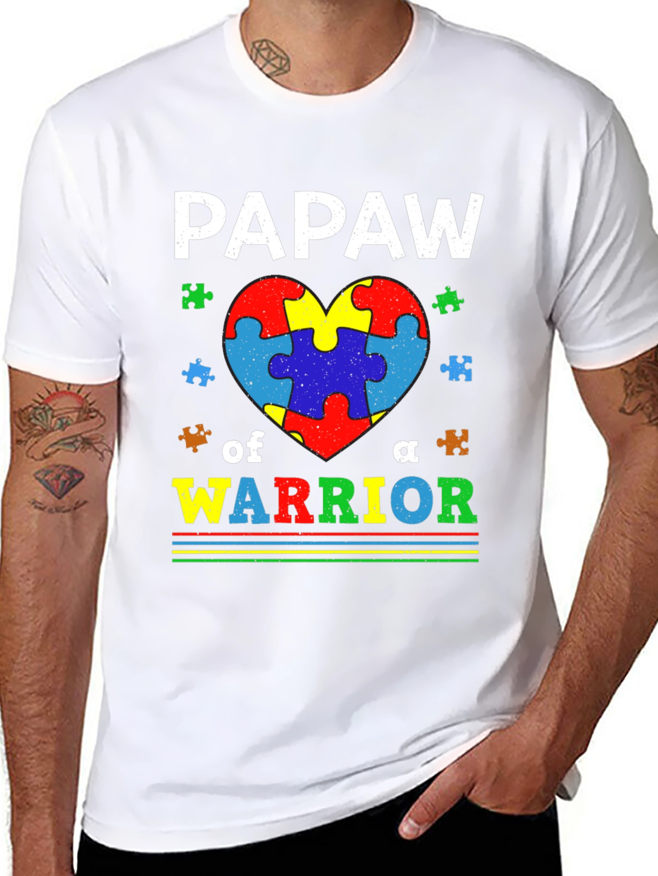 Autism Awareness Pawpaw Warrior T-Shirt