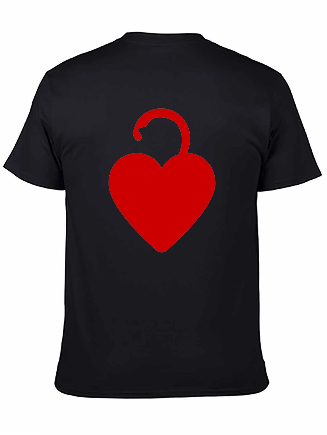 Heart Lock Graphic T-Shirt - Black