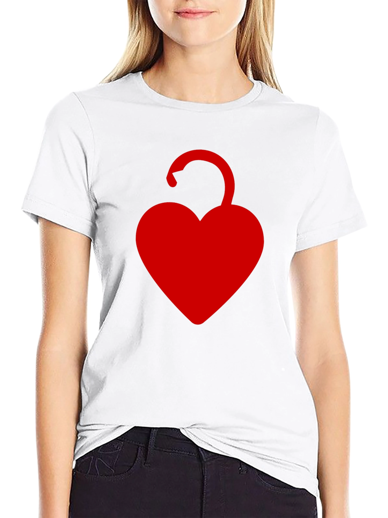 Heart Lock Graphic T-Shirt - Black