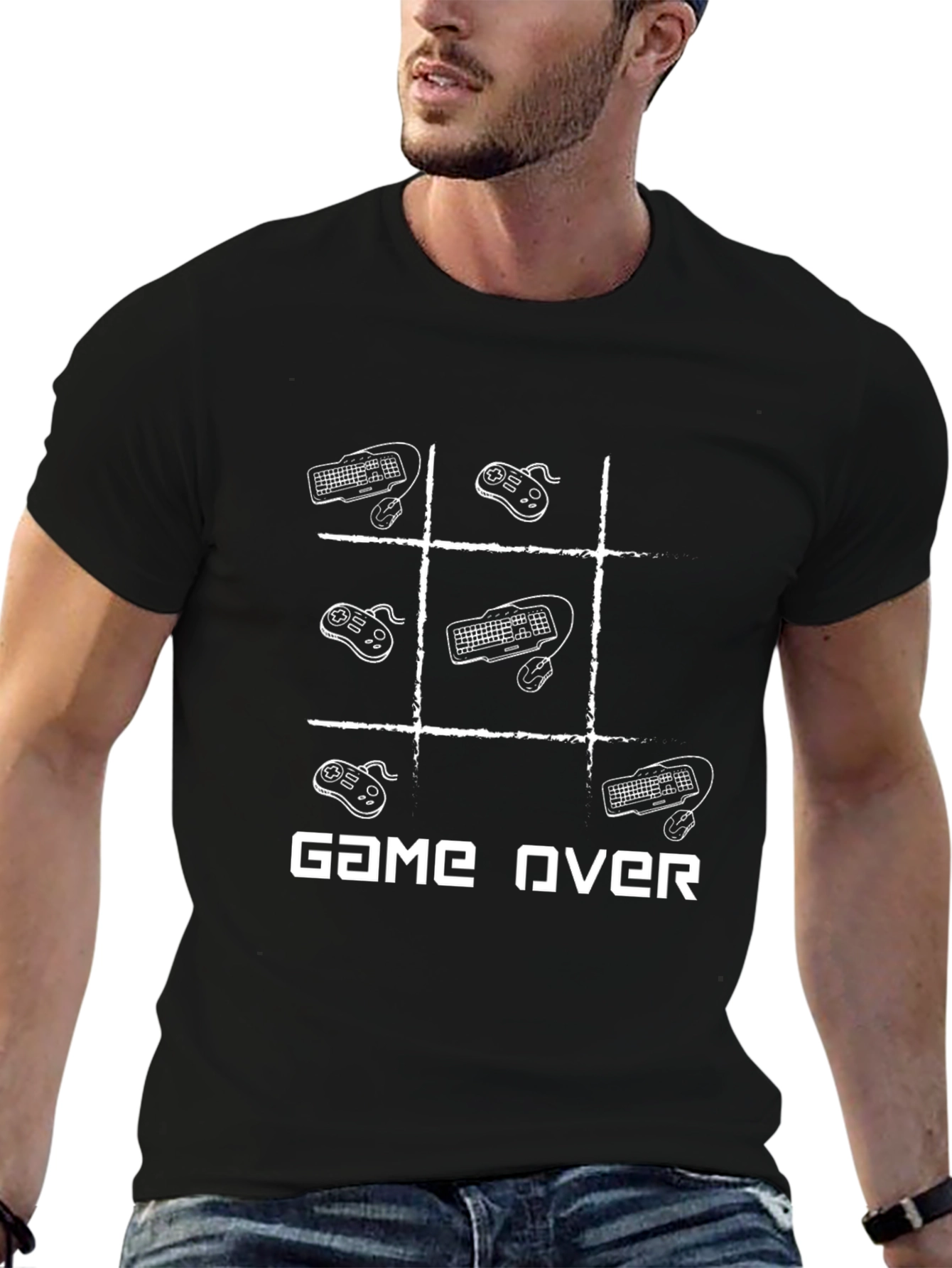 Game Over T-Shirt - Gamer Tic Tac Toe Design