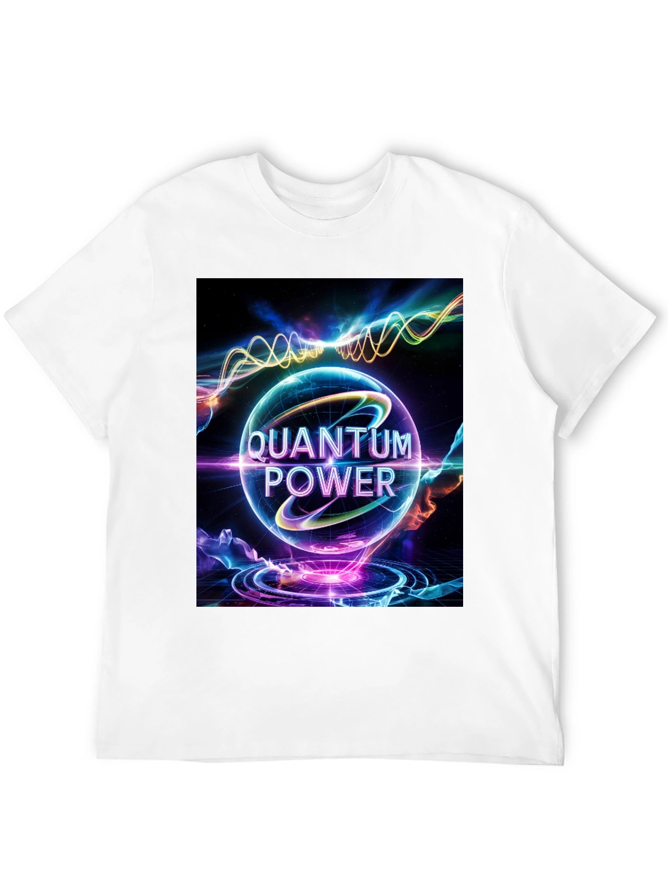 Quantum Power Graphic Tee - Black Cotton Blend