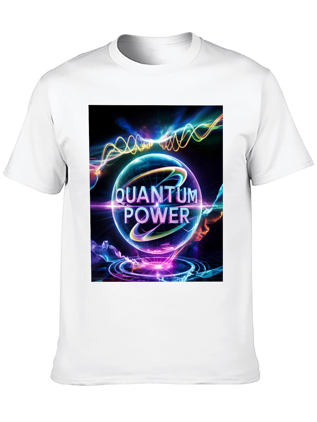 Quantum Power Graphic Tee - Black Cotton Blend