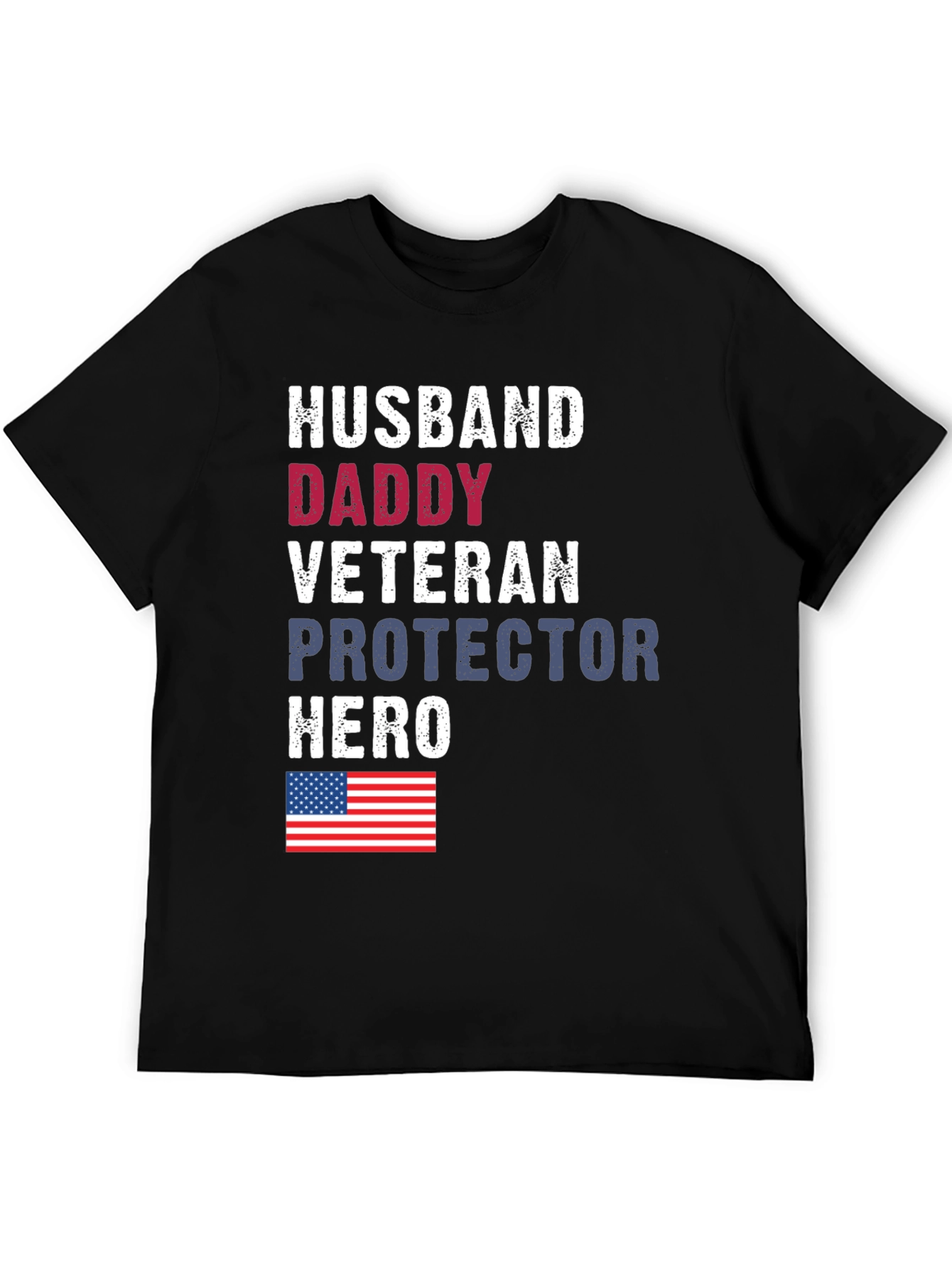 Husband Daddy Veteran Graphic Tee