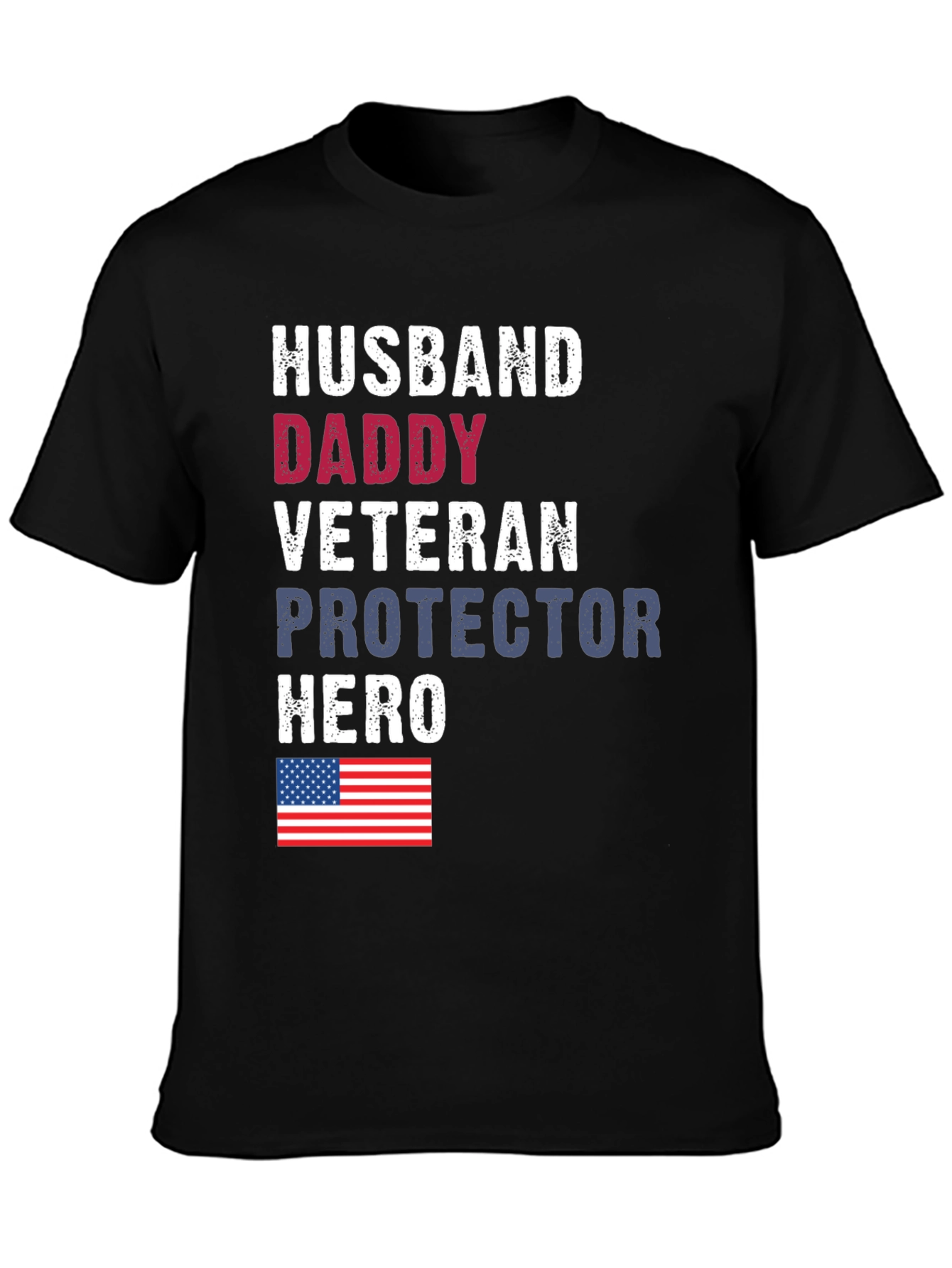 Husband Daddy Veteran Graphic Tee