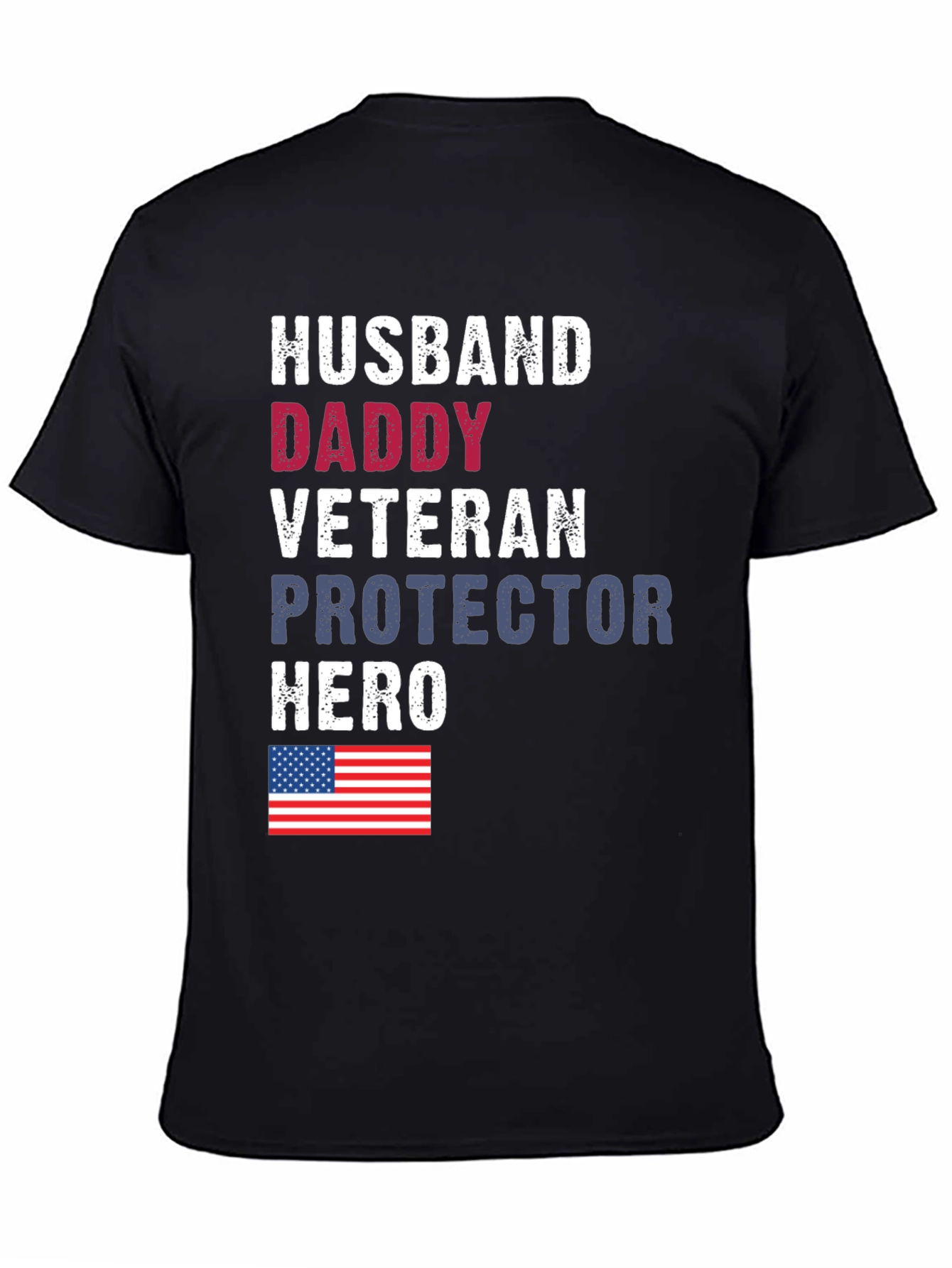 Husband Daddy Veteran Graphic Tee