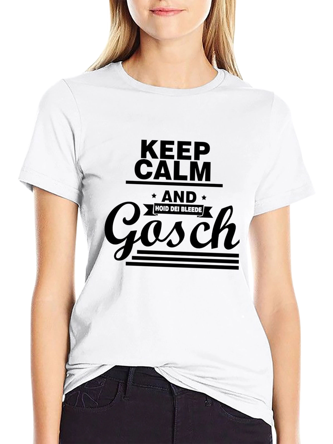 Keep Calm & Hoid Dei Bleede Gosch Black T-Shirt