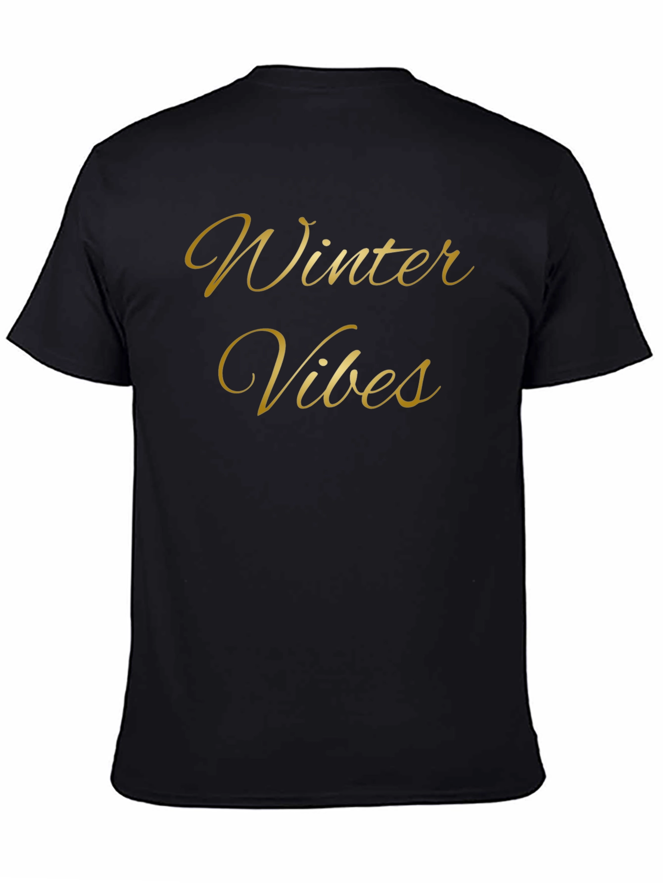Winter Vibes Black Graphic Tee