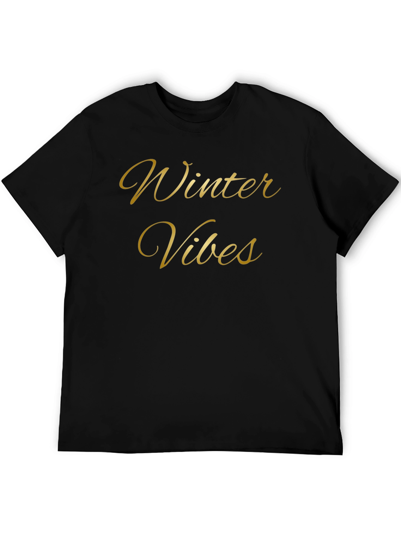 Winter Vibes Black Graphic Tee
