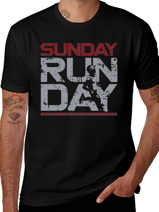 Sunday Run Day T-Shirt - Athletic Running Tee