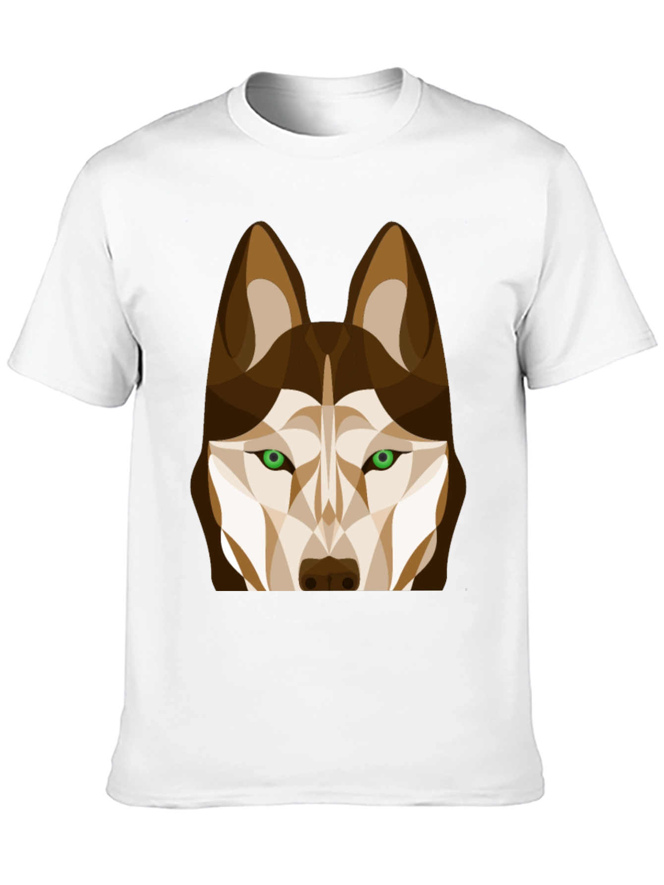 Geometric Husky Graphic Tee - Black