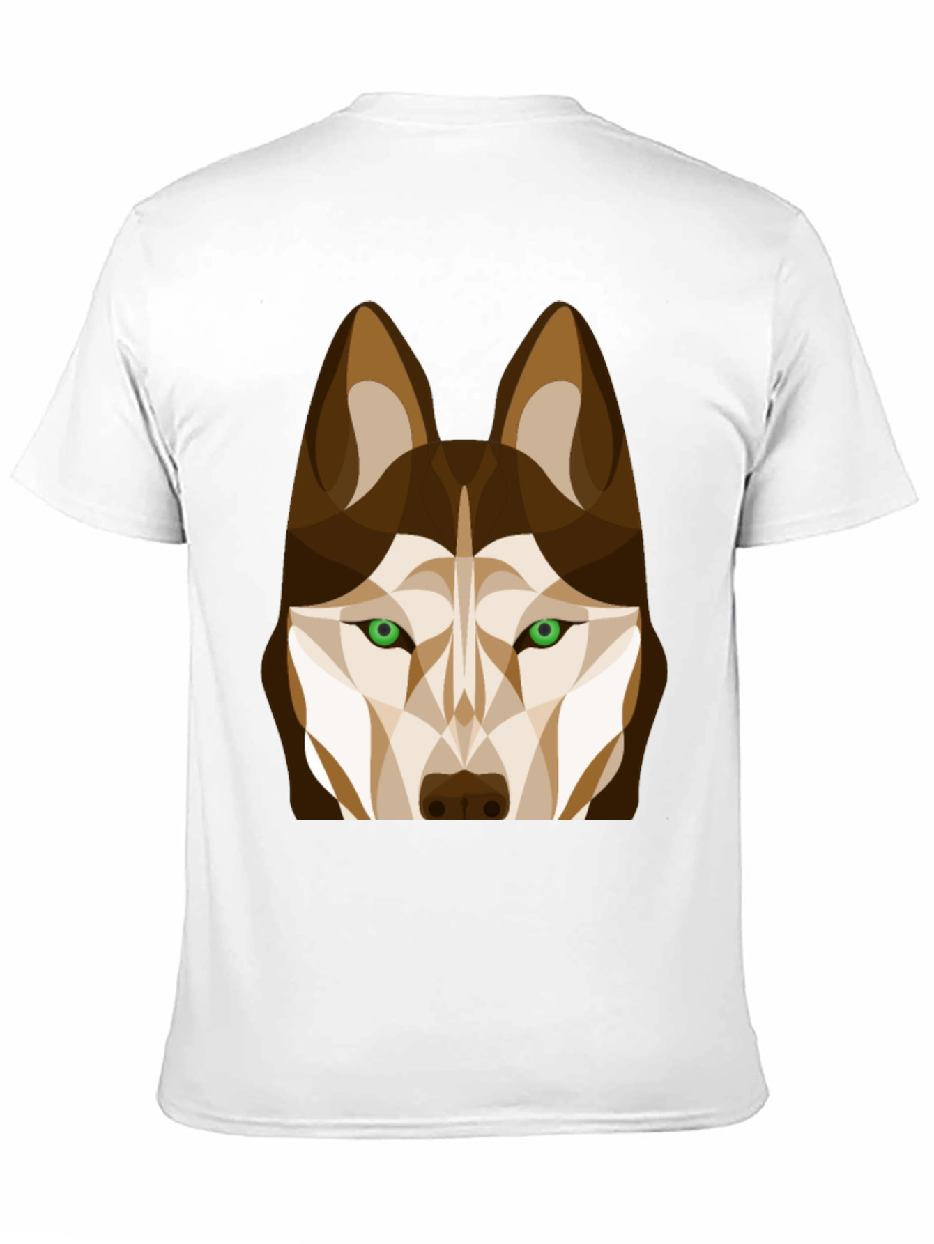 Geometric Husky Graphic Tee - Black