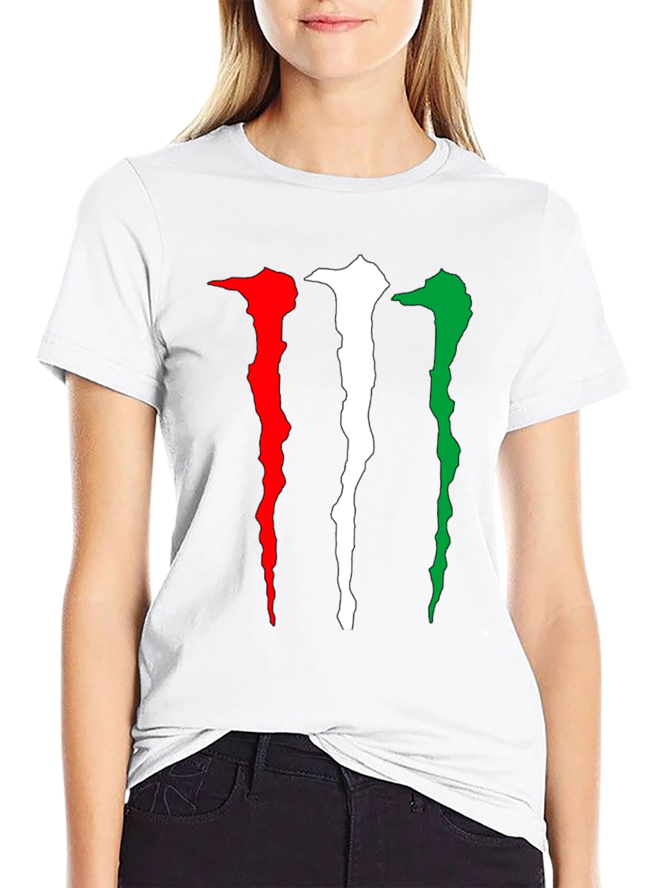 Monster Energy Claw Mark Italian Flag Black T-Shirt