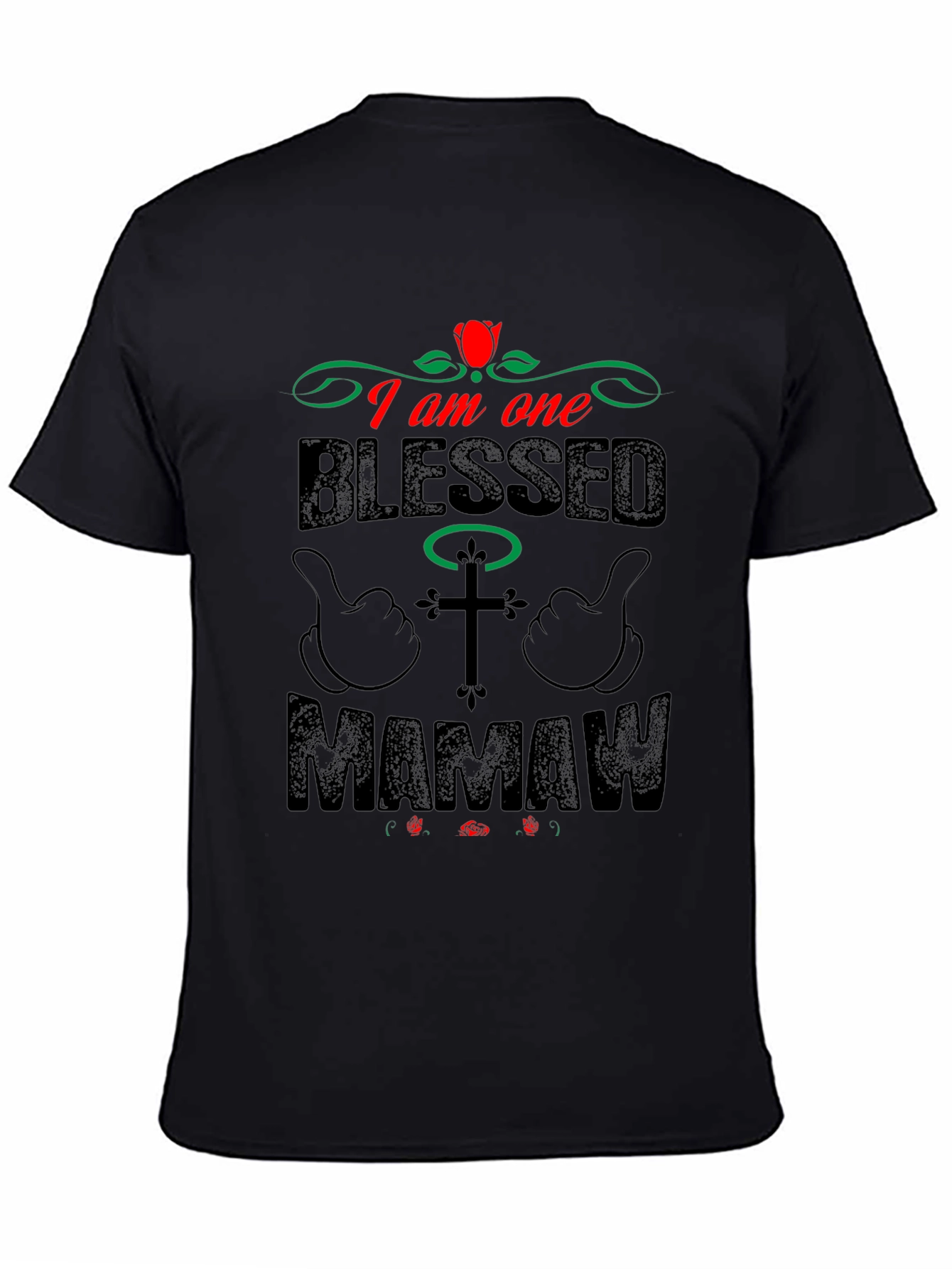 Blessed Mamaw Graphic Tee - Black