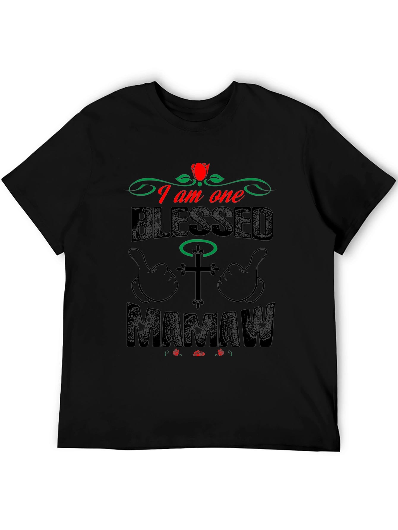 Blessed Mamaw Graphic Tee - Black