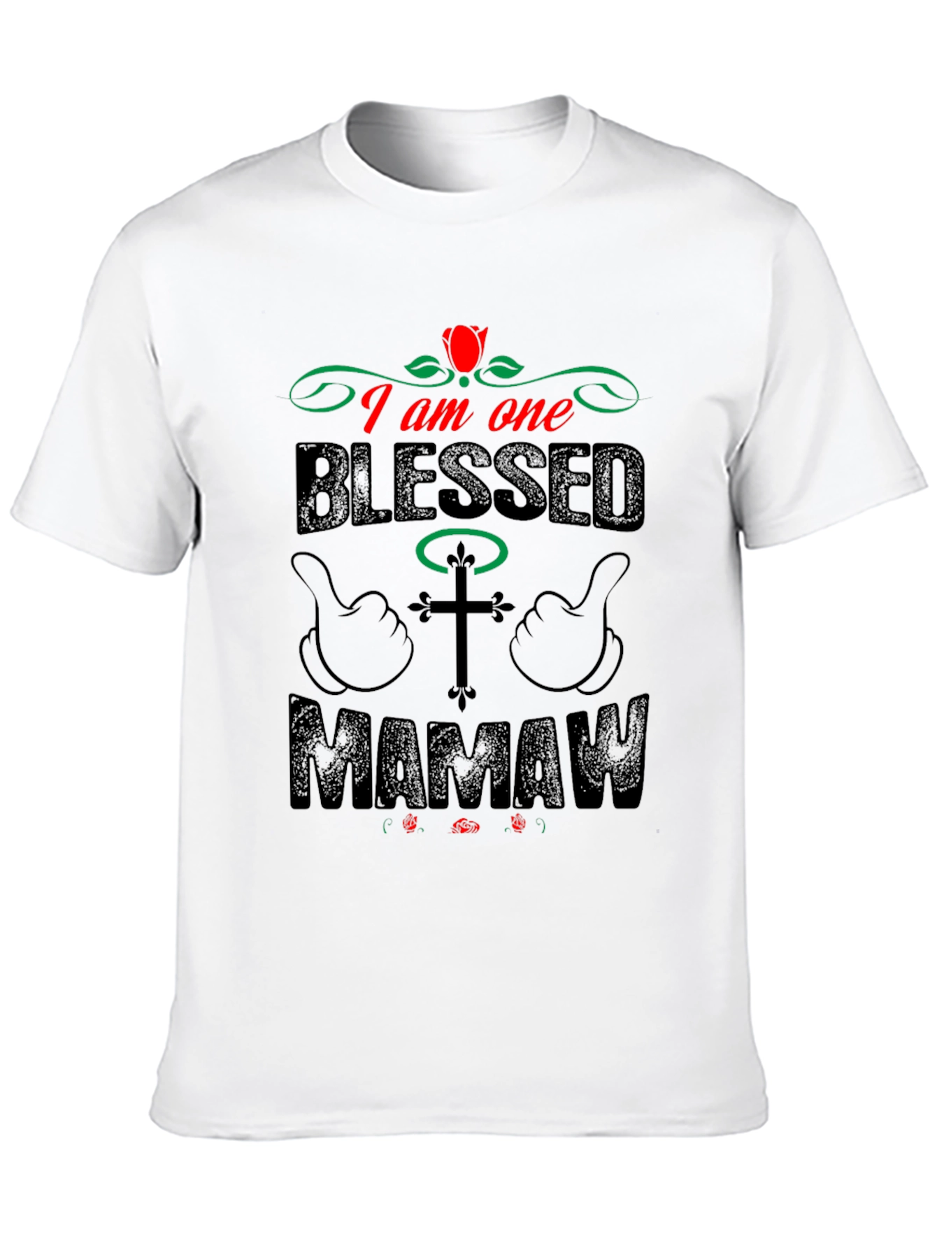 Blessed Mamaw Graphic Tee - Black