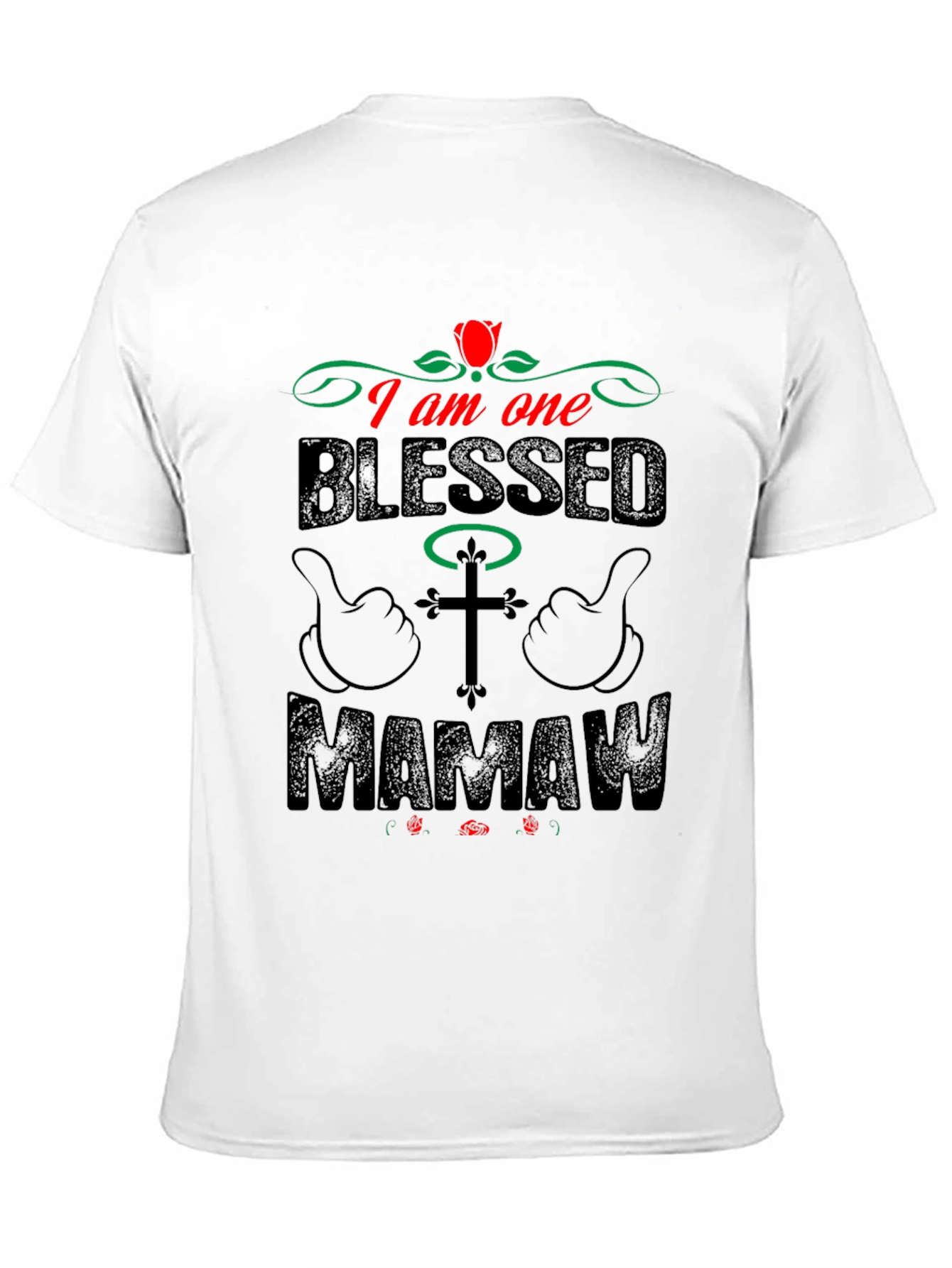 Blessed Mamaw Graphic Tee - Black