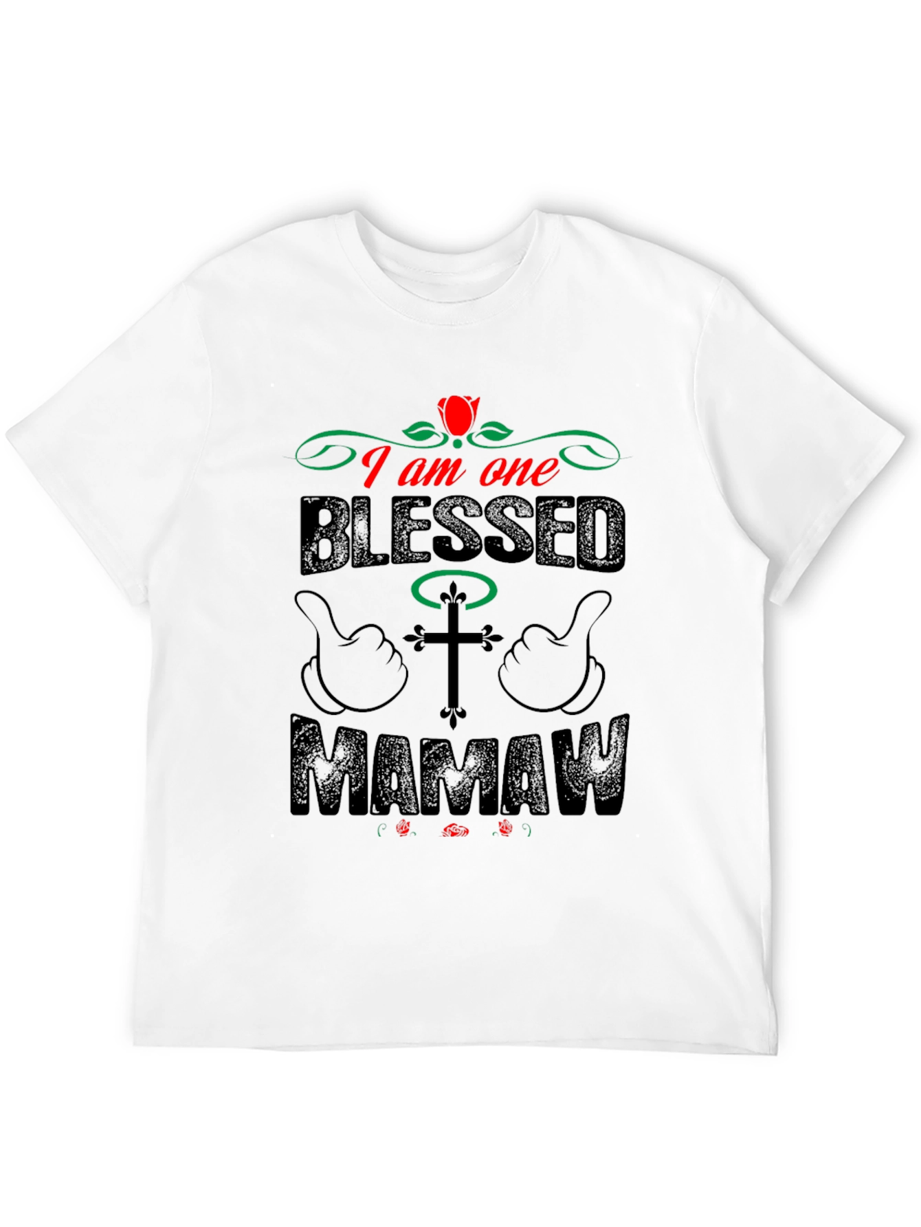 Blessed Mamaw Graphic Tee - Black