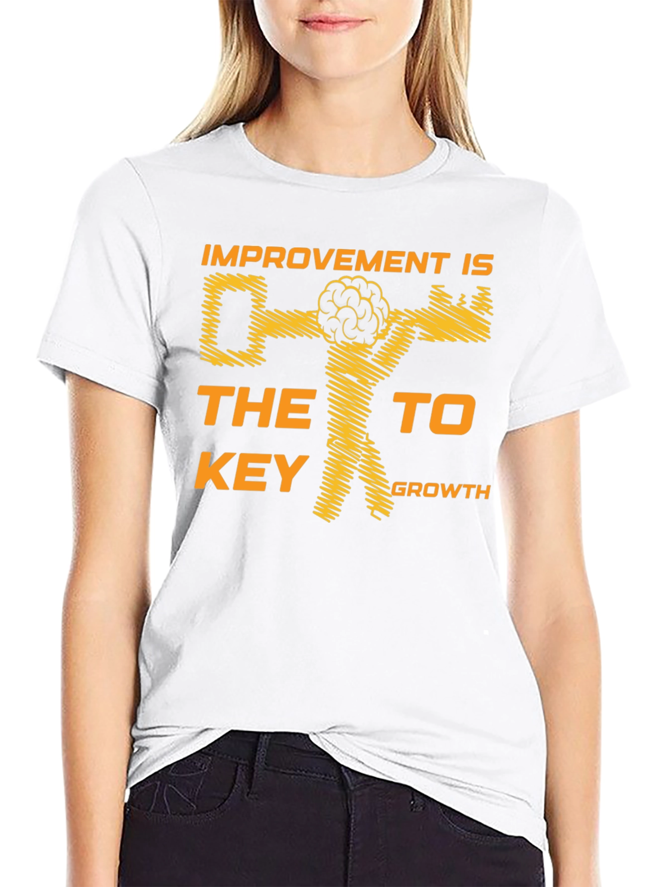 Improvement Key to Growth Graphic T-Shirt