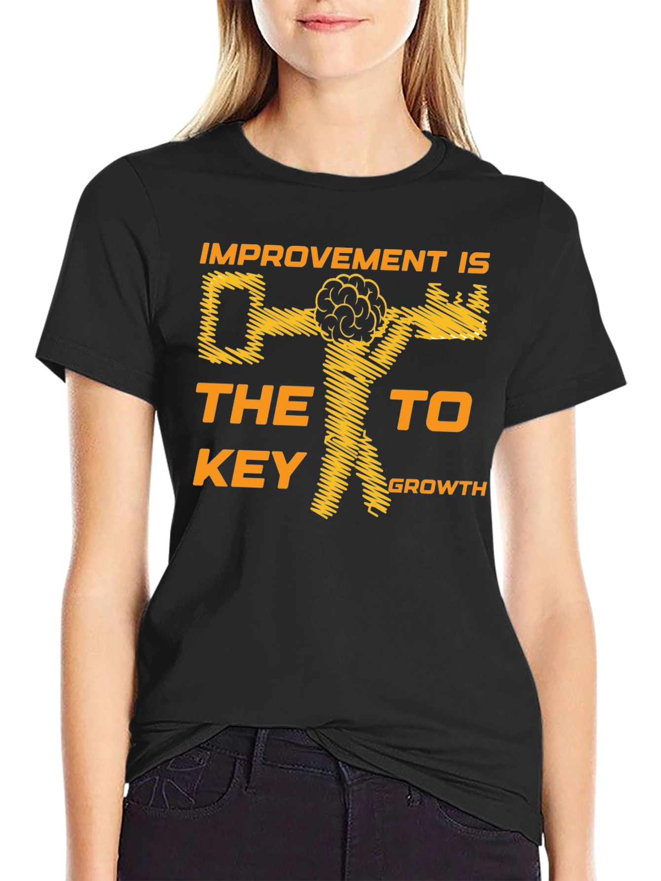 Improvement Key to Growth Graphic T-Shirt