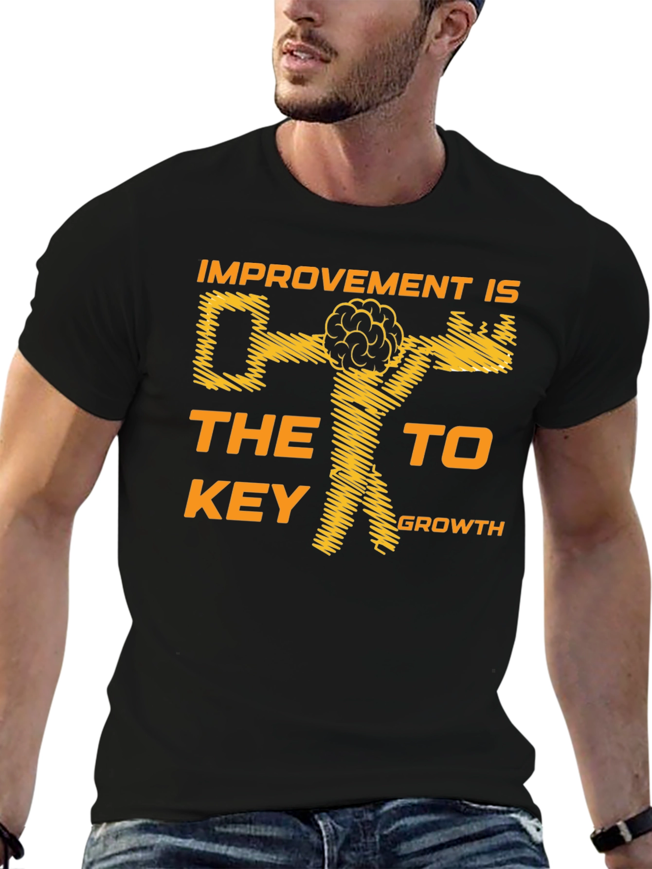 Improvement Key to Growth Graphic T-Shirt