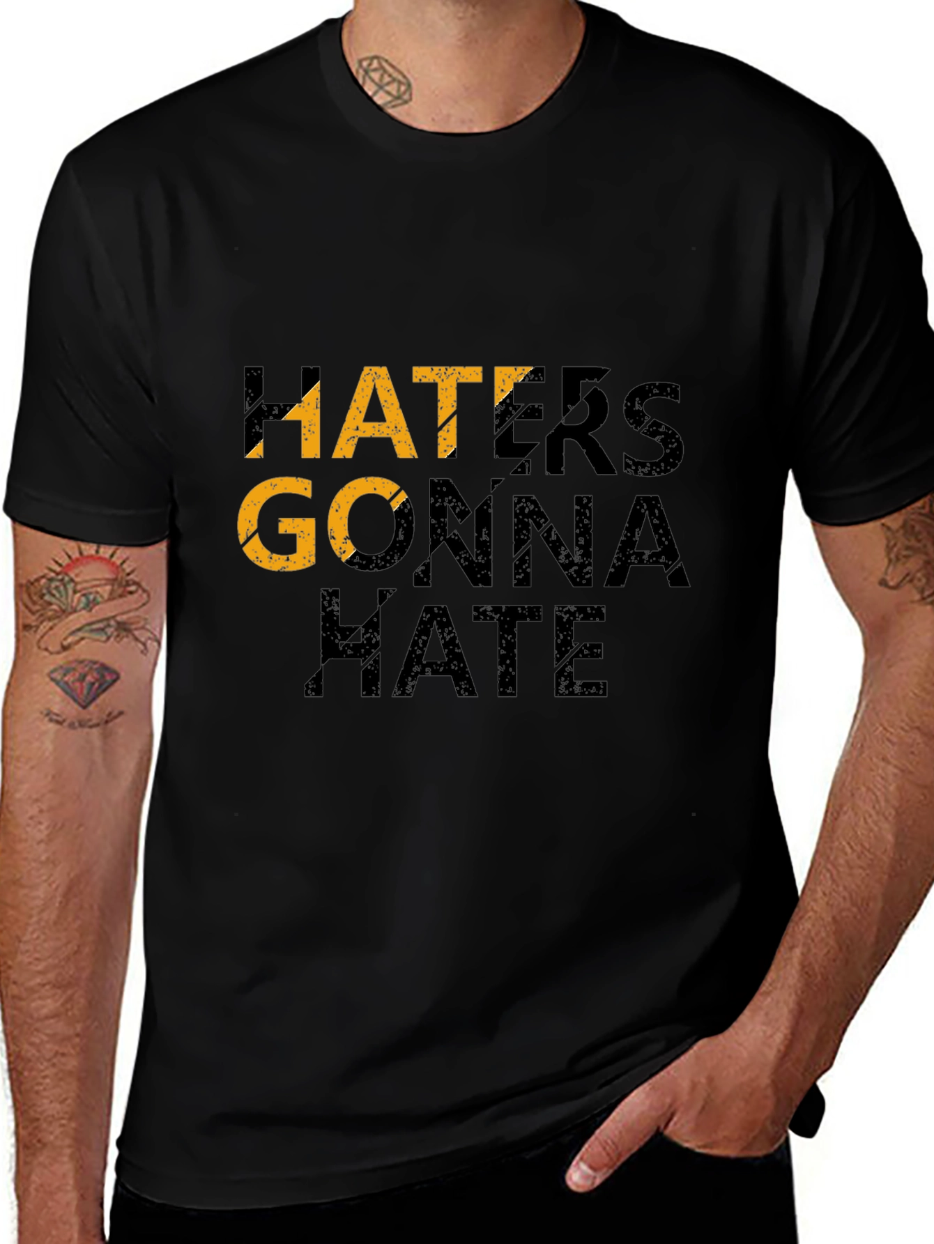 Haters Gonna Hate Black Graphic Tee