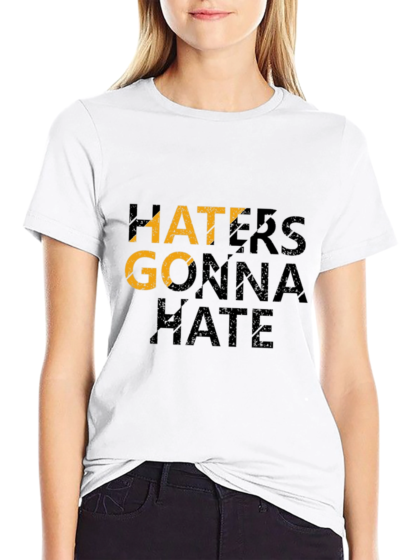 Haters Gonna Hate Black Graphic Tee
