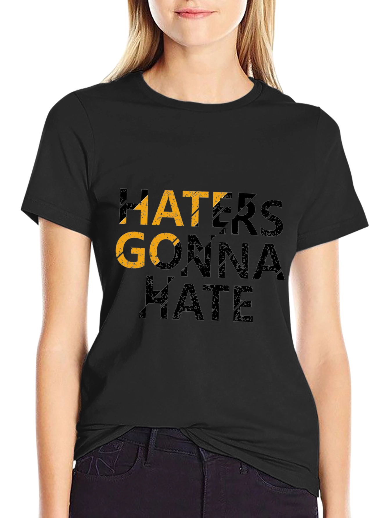 Haters Gonna Hate Black Graphic Tee