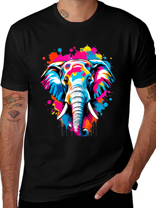 Vibrant Elephant Graphic Tee