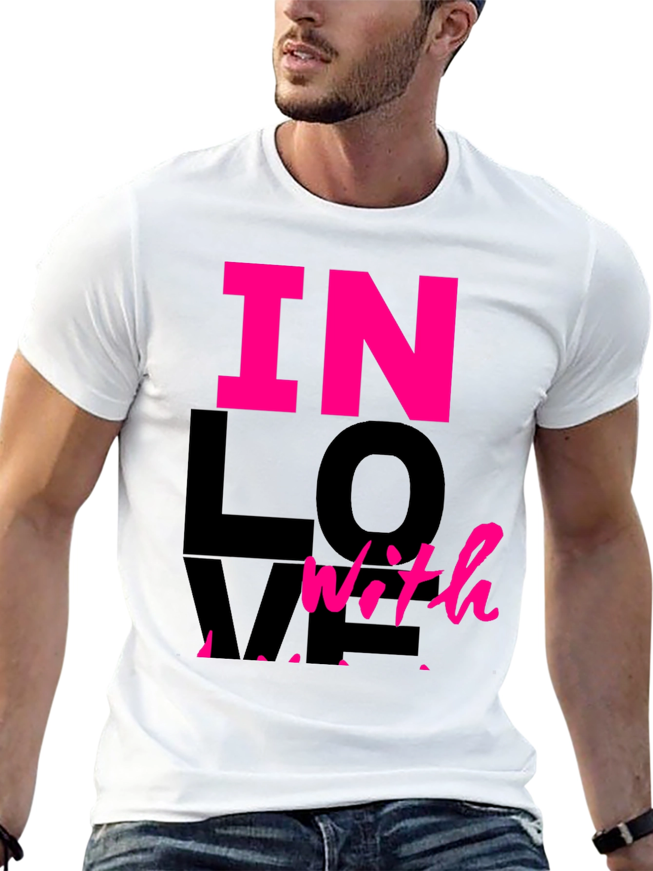 In Love With Me Graphic Tee - Black