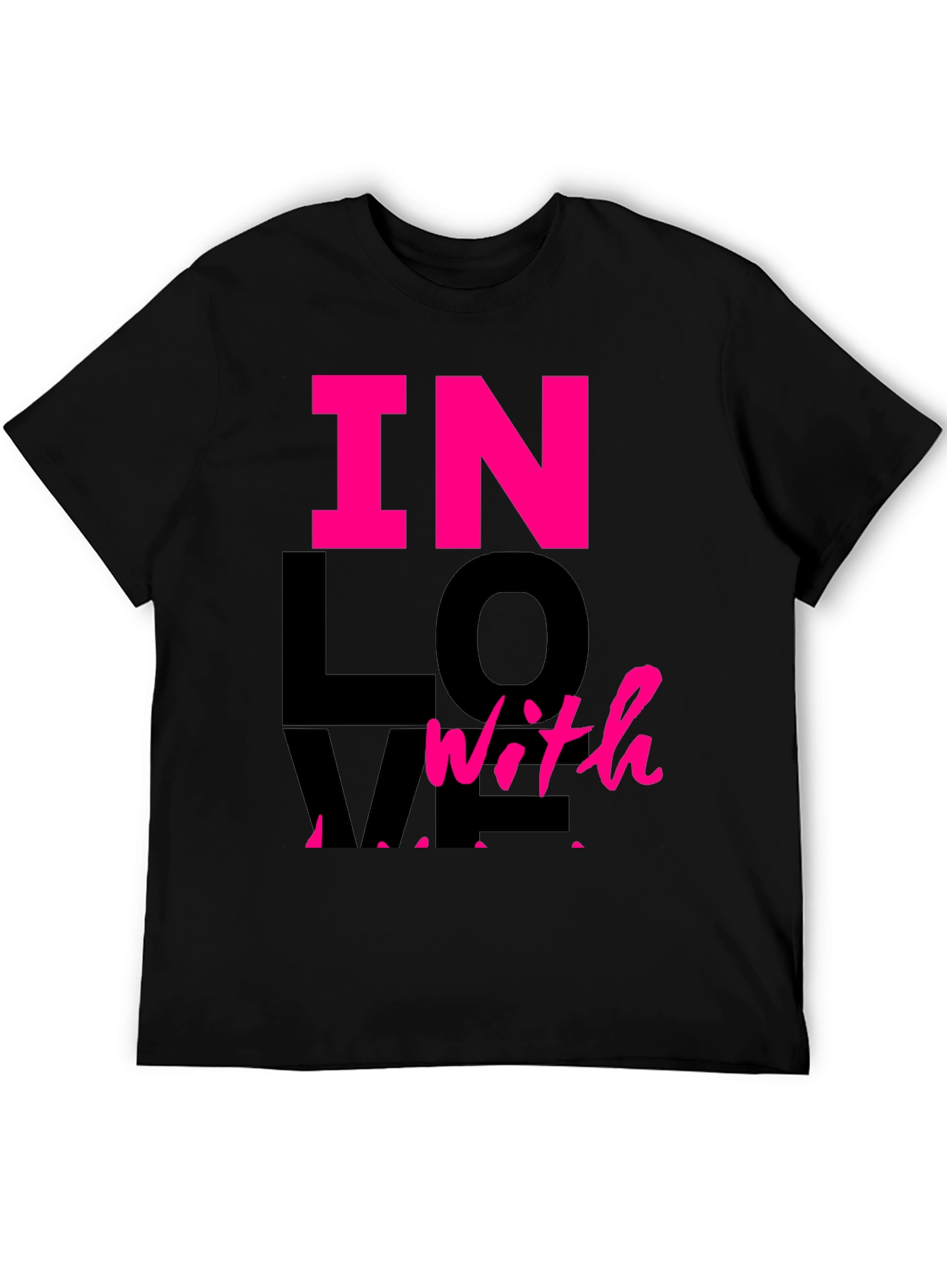 In Love With Me Graphic Tee - Black