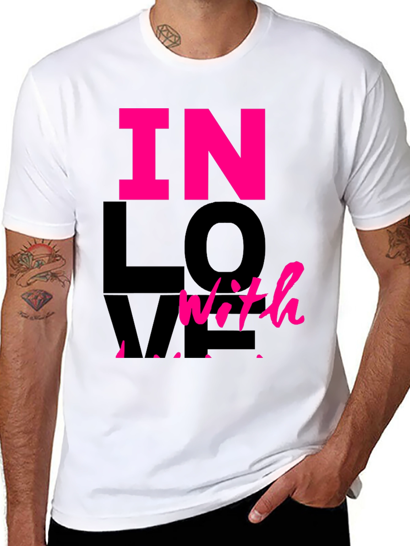 In Love With Me Graphic Tee - Black