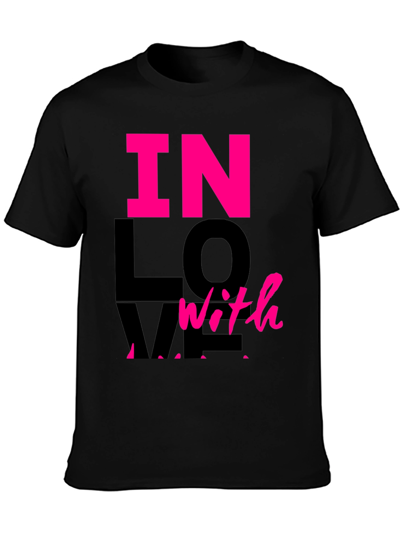 In Love With Me Graphic Tee - Black