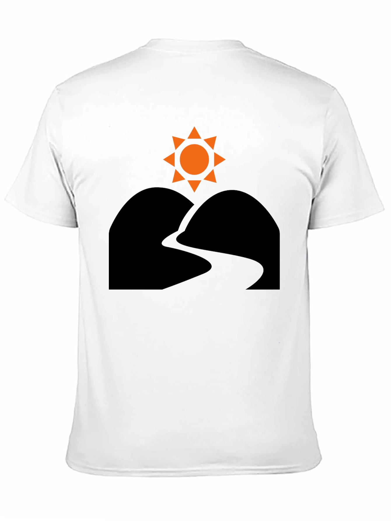 Sunrise Trail T-Shirt - Black Nature Inspired Design