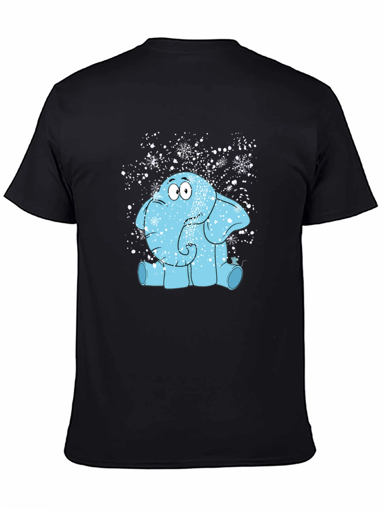 Cartoon Elephant in Snow T-Shirt