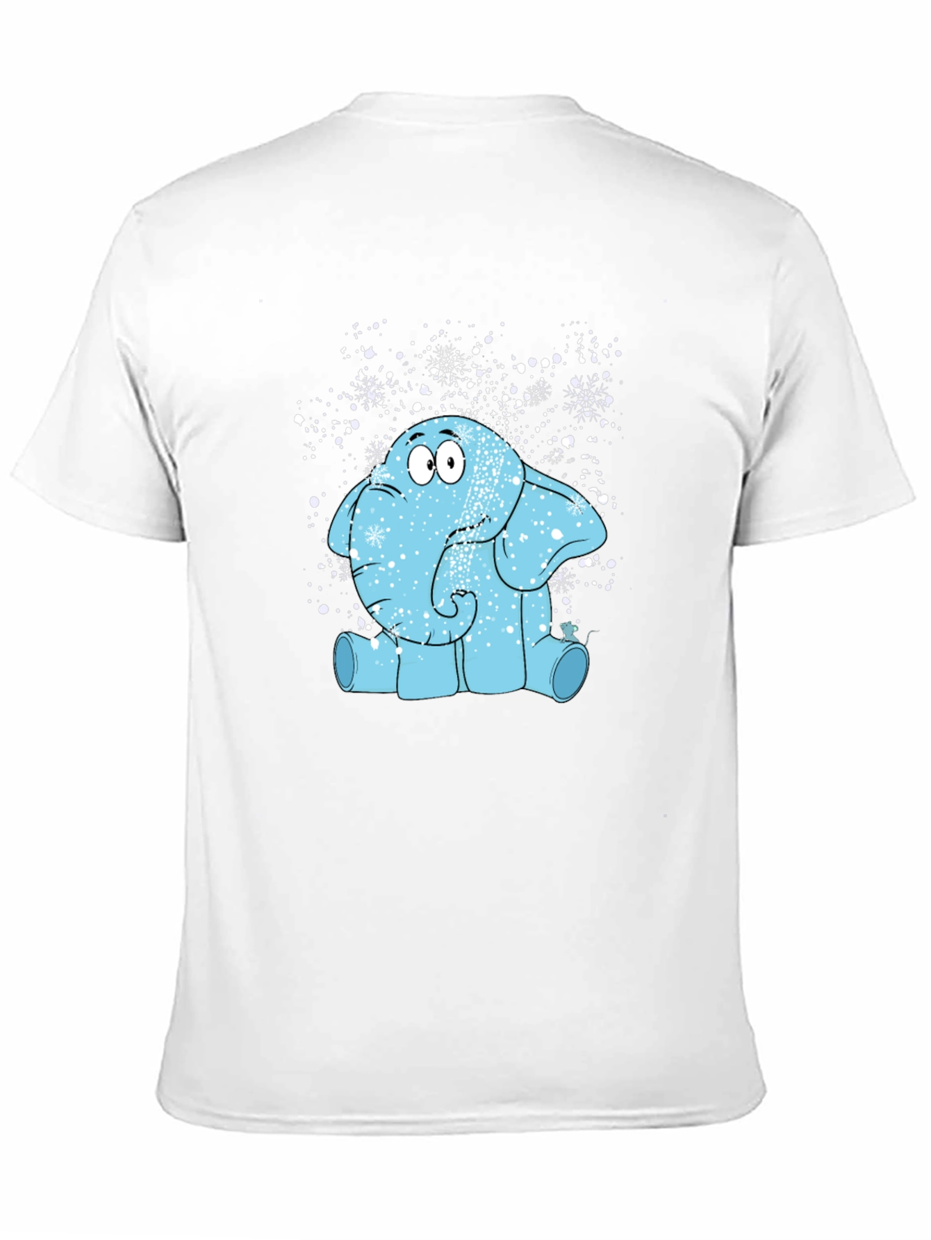 Cartoon Elephant in Snow T-Shirt