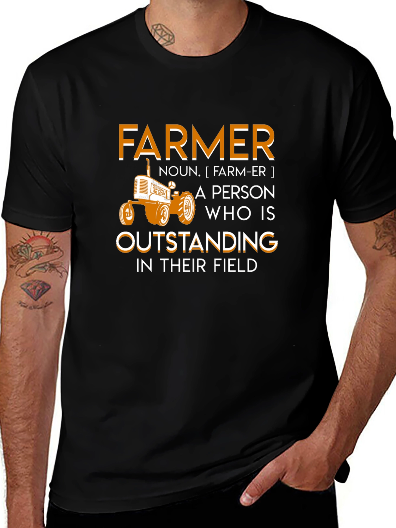 Farmer Outstanding In Their Field Graphic T-Shirt