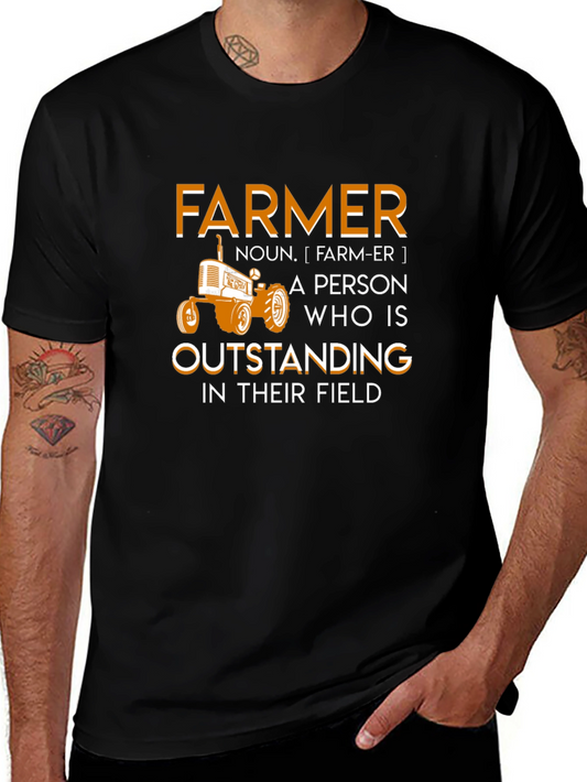 Farmer Outstanding In Their Field Graphic T-Shirt