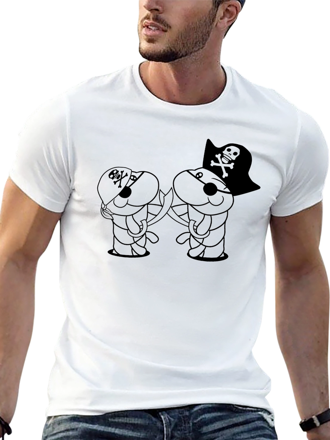 Pirate Bunny Black T-Shirt