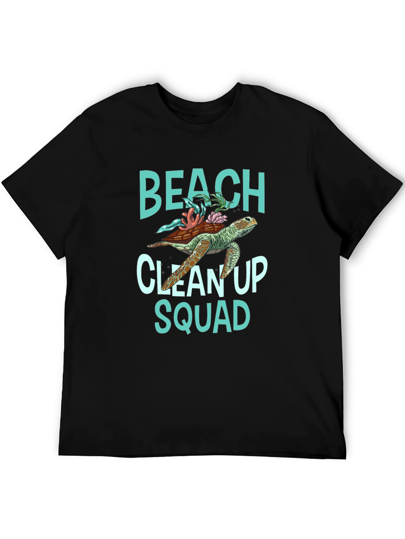 Beach Clean Up Squad Turtle Graphic T-Shirt