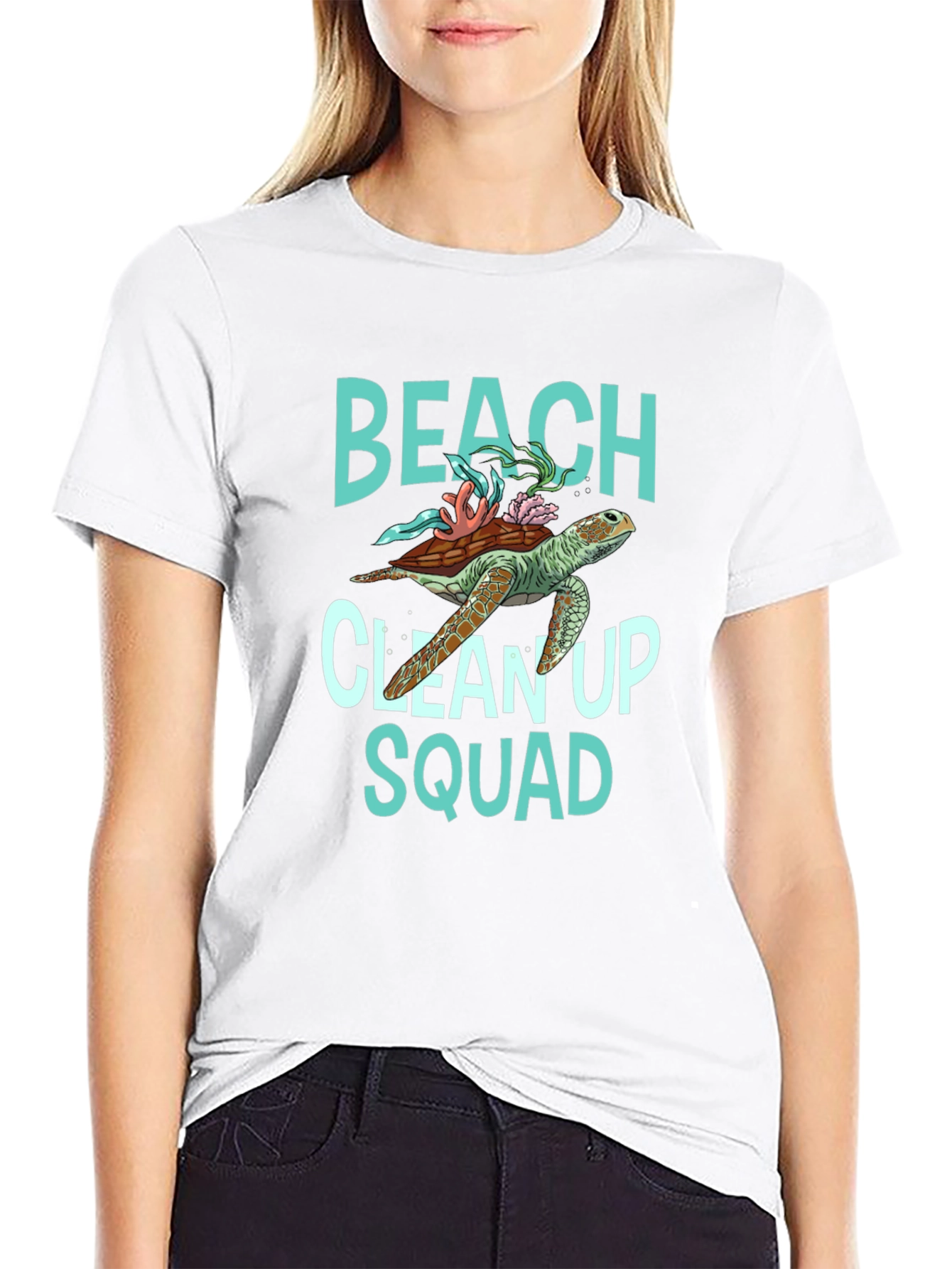 Beach Clean Up Squad Turtle Graphic T-Shirt